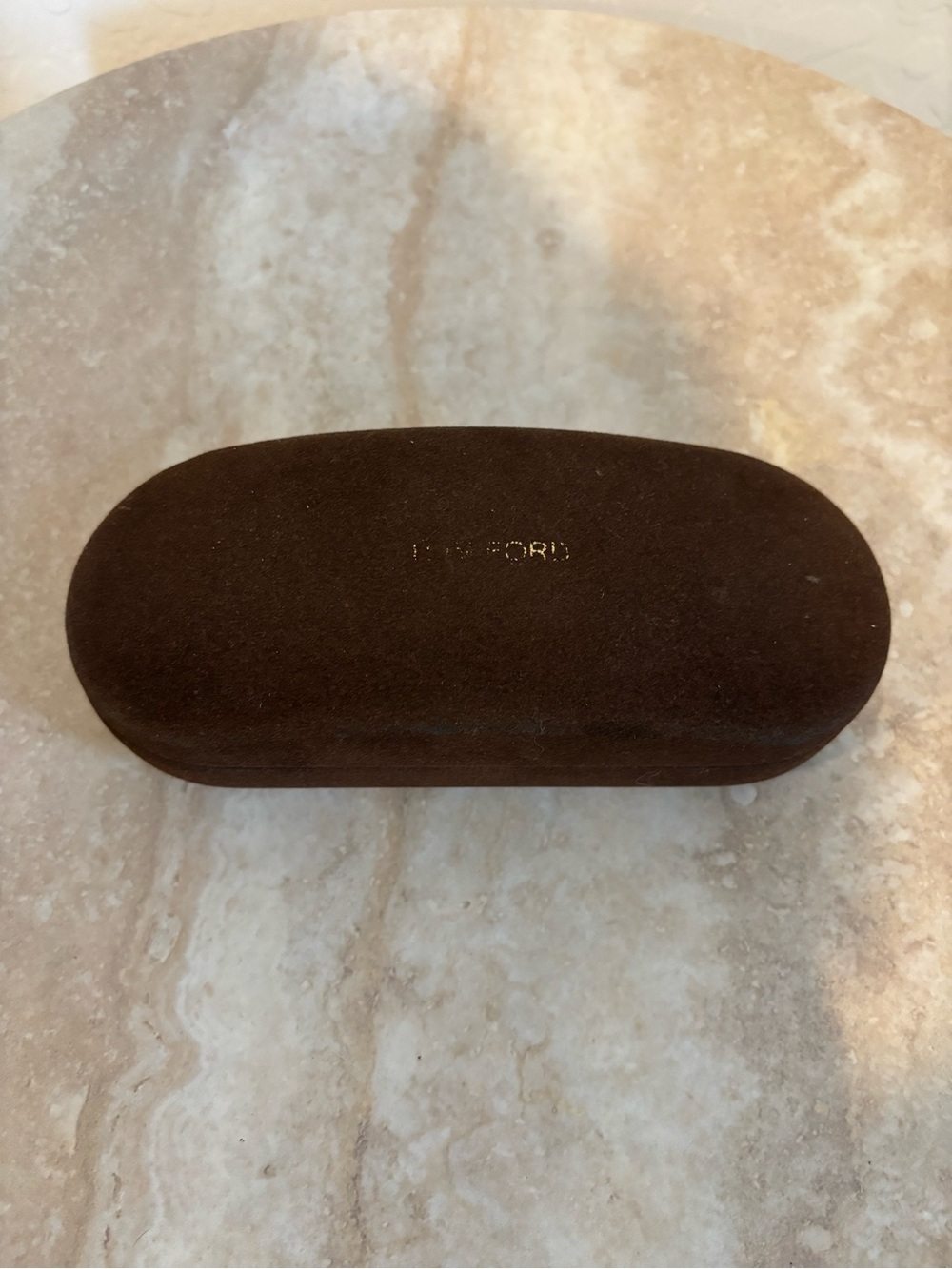 Tom Ford Brown Velvet Sunglasses Case